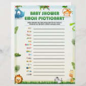 Baby Emoji Pictionary [Dierthema] Briefhoofd (Voorkant / Achterkant)