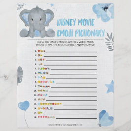 Baby Emoji Pictionary [Elephant [Blue] Briefhoofd