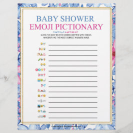 Baby Emoji Pictionary [Floral Waterverven] Briefhoofd