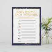Baby Emoji Pictionary [Golden Blue] Briefhoofd (Staand voorkant)