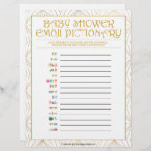 Baby Emoji Pictionary [Golden Lines] Briefhoofd (Voorkant / Achterkant)