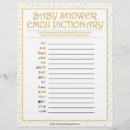 Baby Emoji Pictionary [Golden Sparkles] Briefhoofd