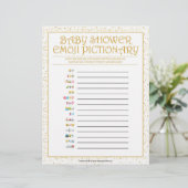 Baby Emoji Pictionary [Golden Sparkles] Briefhoofd (Staand voorkant)