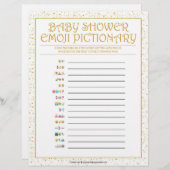 Baby Emoji Pictionary [Golden Sparkles] Briefhoofd (Voorkant / Achterkant)