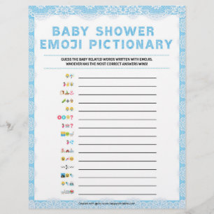 Baby Emoji Pictionary [Luxury Lace [Blue]] Briefhoofd