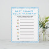 Baby Emoji Pictionary [Luxury Lace [Blue]] Briefhoofd (Staand voorkant)