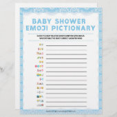 Baby Emoji Pictionary [Luxury Lace [Blue]] Briefhoofd (Voorkant / Achterkant)