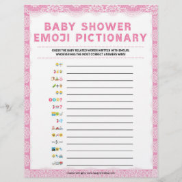 Baby Emoji Pictionary [Luxury Lace [Roze]] Briefhoofd