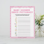 Baby Emoji Pictionary [Luxury Lace [Roze]] Briefhoofd (Staand voorkant)