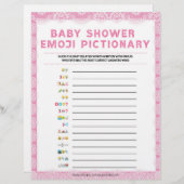 Baby Emoji Pictionary [Luxury Lace [Roze]] Briefhoofd (Voorkant / Achterkant)