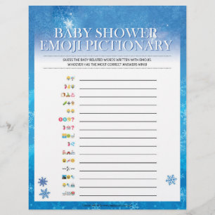 Baby Emoji Pictionary [Snowy Blue] Briefhoofd