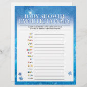 Baby Emoji Pictionary [Snowy Blue] Briefhoofd (Voorkant / Achterkant)