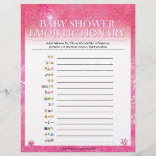Baby Emoji Pictionary [Snowy Pink] Briefhoofd