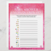 Baby Emoji Pictionary [Snowy Pink] Briefhoofd (Voorkant / Achterkant)