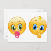 baby emojis briefkaart (Voorkant / Achterkant)