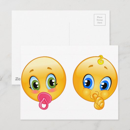 baby emojis briefkaart (Voorkant / Achterkant)