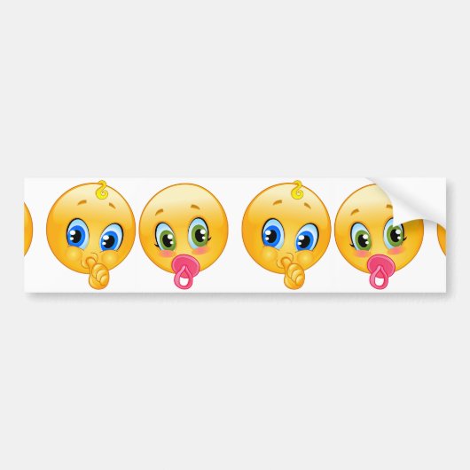 baby emojis bumpersticker (Voorkant)