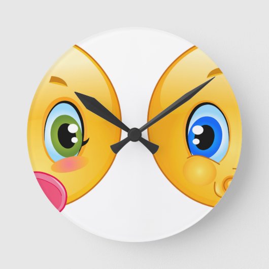 baby emojis ronde klok (Voorkant)