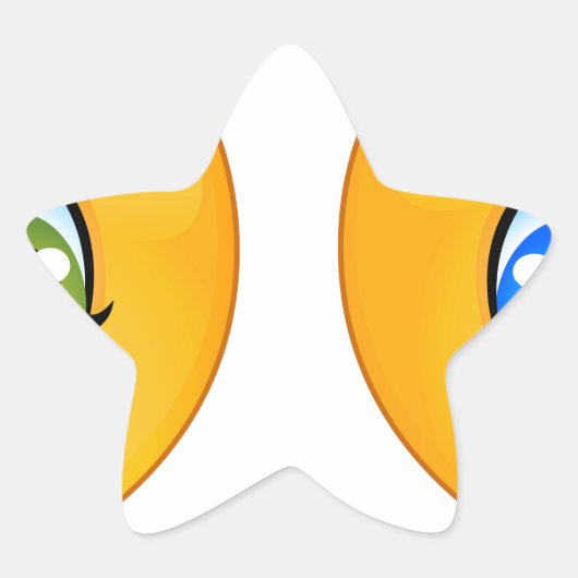 baby emojis ster sticker (Voorkant)