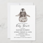 Baby Emperor Penguin Winter Baby shower Kaart (Voorkant)
