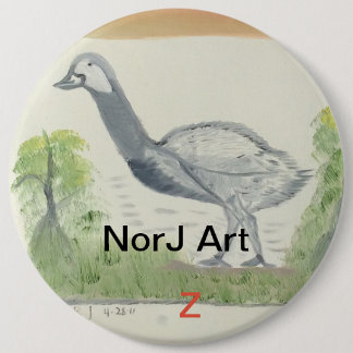 Baby emu op knoopontwerp door de Art van de NoorJ Ronde Button 6,0 Cm