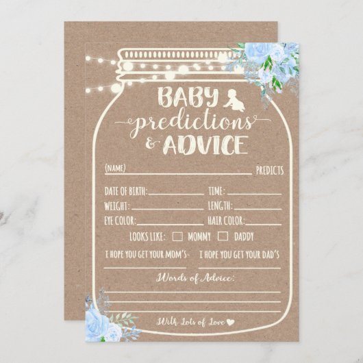 Baby- en advieskaart kaart (Voorkant / Achterkant)