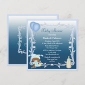 Baby en blauw Baby shower in Afrika Kaart (Voorkant / Achterkant)