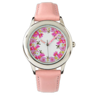 Baby en bloemen horloge