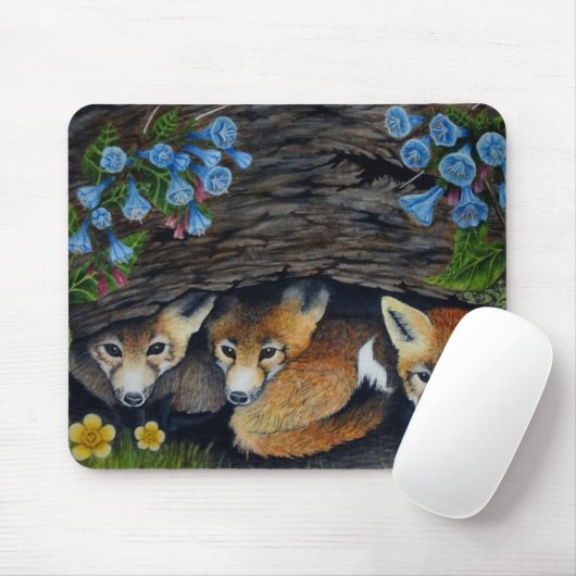 Baby en bloemen mousepad muismat (Met muis)
