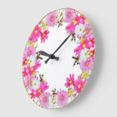 Baby en bloemen, wandklok (Hoek)