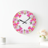Baby en bloemen, wandklok (Huis)
