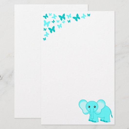 Baby- en boterbakkerij briefpapier (Voorkant / Achterkant)