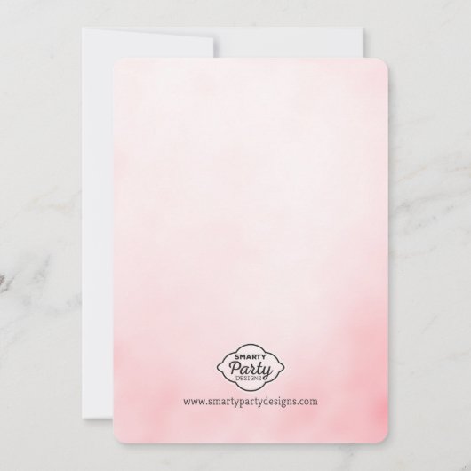 Baby en Brunch Baby shower Glitter Uitnodiging (Achterkant)