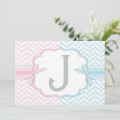 Baby- en Chevron-afdrukken Kaart (Staand voorkant)