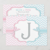 Baby- en Chevron-afdrukken Kaart (Voorkant / Achterkant)