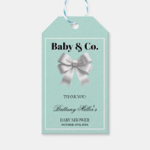 Baby en Co. Silver Bow Whimsy Baby shower