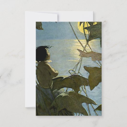 "Baby en de maan" van Jessie Willcox Smith Bedankkaart (Voorkant)