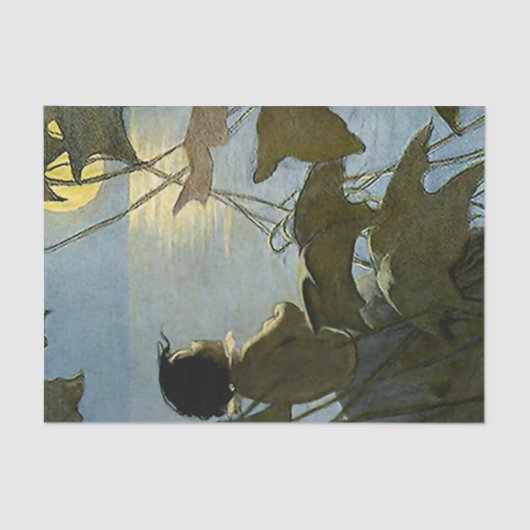 "Baby en de maan" van Jessie Willcox Smith Tissuepapier (Voorkant)