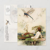 Baby en drakenvlucht briefkaart (Voorkant / Achterkant)