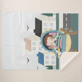 Baby en duiven sherpa deken (Voorkant (horizontaal))