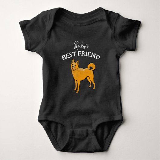 Baby en harige vriend, beste vrienden romper (Voorkant)