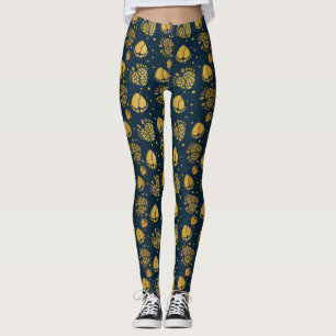 Baby en hart in gouden kleur leggings