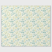 Baby en harten in groene kleur cadeaupapier (Vlak)