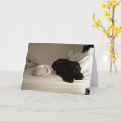 Baby en hond kaart (Gele Bloem)