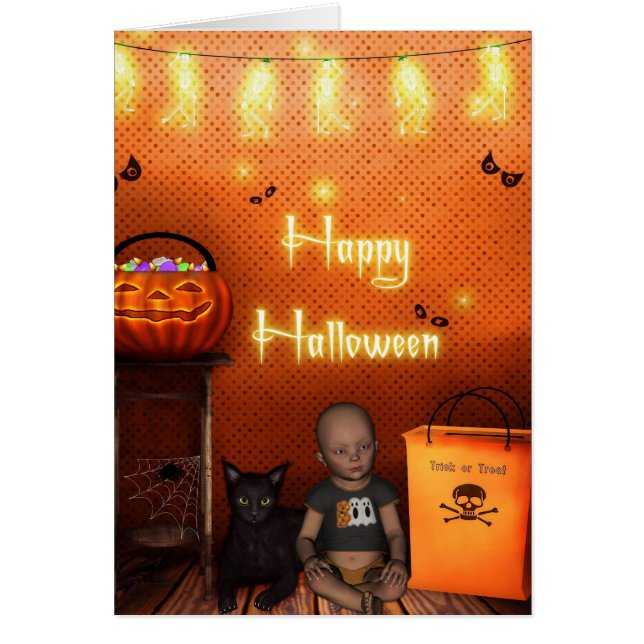 Baby en Kat Halloween (Voorkant)