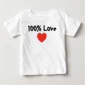 Baby en Kinderen: 100 % liefde - Baby T-shirt (Voorkant)