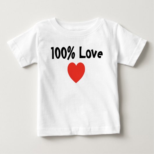 Baby en Kinderen: 100 % liefde - Baby T-shirt (Voorkant)