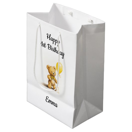Baby en kinderen cadeauverpakking, beren overal, medium cadeauzakje (Voorkant Gekanteld)
