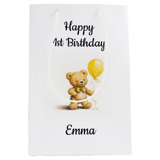 Baby en kinderen cadeauverpakking, beren overal, medium cadeauzakje (Voorkant)