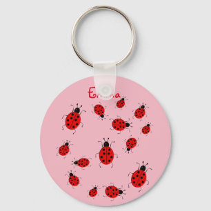 Baby en Kinderen, schattige ladybugs, gepersonalis Sleutelhanger